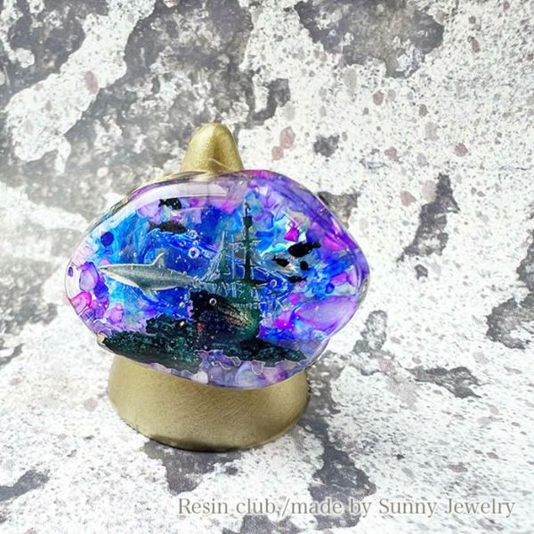 ☆レジンアート・ピンクラグーン☆ UVレジン用シールパーツ レジンクラブ 深海に沈む船 幽霊船