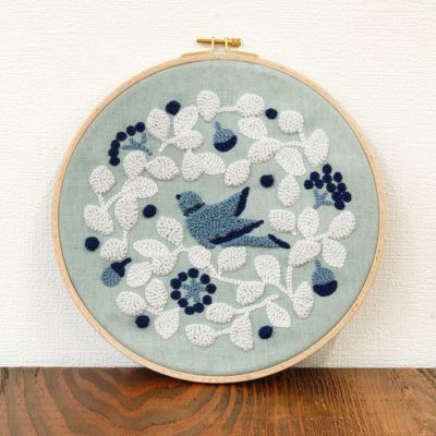 パンチニードルキット バードガーデン DMC×点と線模様製作所 フリーステッチング 刺繍 糸 DMC