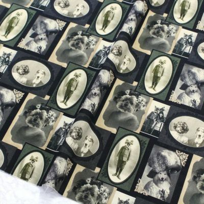 生地 輸入生地 USA生地 モノクロ犬の写真館 犬 ペット TIMELESSTREASURE タイムレストレジャー (最低単位30cmから10cm単位) 犬猫柄生地特集