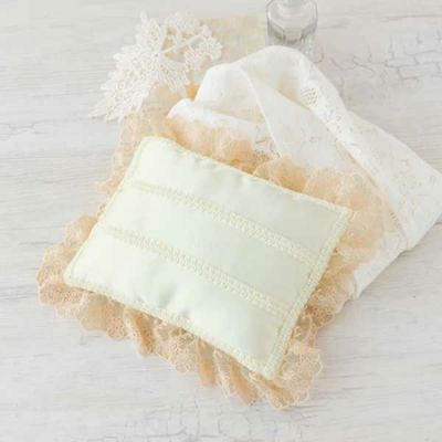 ウエディングキット 完成品キット フリルつきリングピロー 長方形 リングピロー手作り