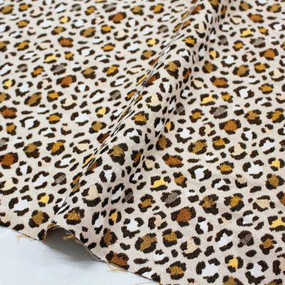 輸入生地 生地 サフェコ ジャガード生地 ヒョウ柄 レオパード Jacquard ジャガード 生地 SAFECO from france 幅約140cm (最低単位30cm~10cm単位の切売り)