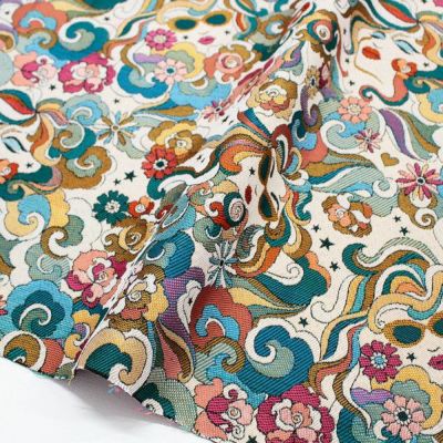 輸入生地 生地 サフェコ ジャガード生地 カラフル 幾何学模様 Jacquard ジャガード 生地 SAFECO from france 幅約140cm (最低単位30cm~10cm単位の切売り)