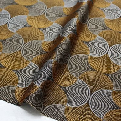 輸入生地 生地 サフェコ ジャガード生地 波型 幾何学模様 Jacquard ジャガード 生地 SAFECO from france 幅約140cm (最低単位30cm~10cm単位の切売り)