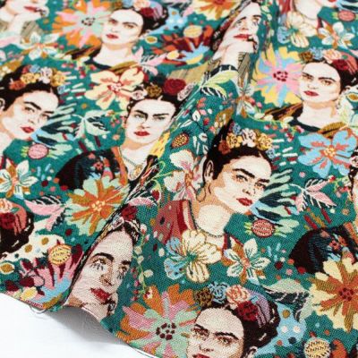 輸入生地 生地 サフェコ ジャガード生地 Salma&Facettes フリーダカーロ Jacquard ジャガード 生地 SAFECO from france 幅約140cm (最低単位30cm~10cm単位の切売り)