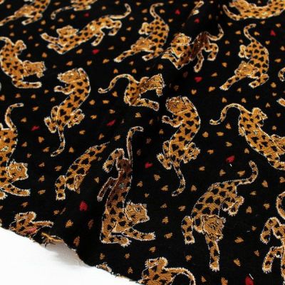 輸入生地 生地 サフェコ ジャガード生地 ヒョウ ジャガー アニマル Jacquard ジャガード 生地 SAFECO from france 幅約140cm (最低単位30cm～10cm単位の切売り)