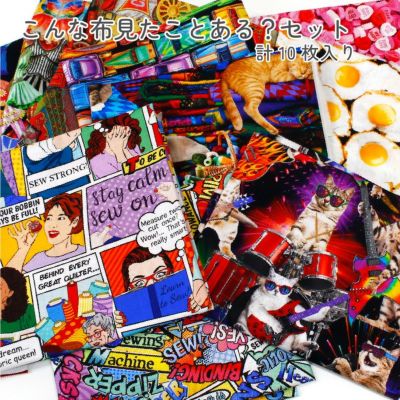 手芸家洋輔POPUP 【こんな布見たことある?セット】 生地 洋輔さんセレクト カットクロス 計10枚入り