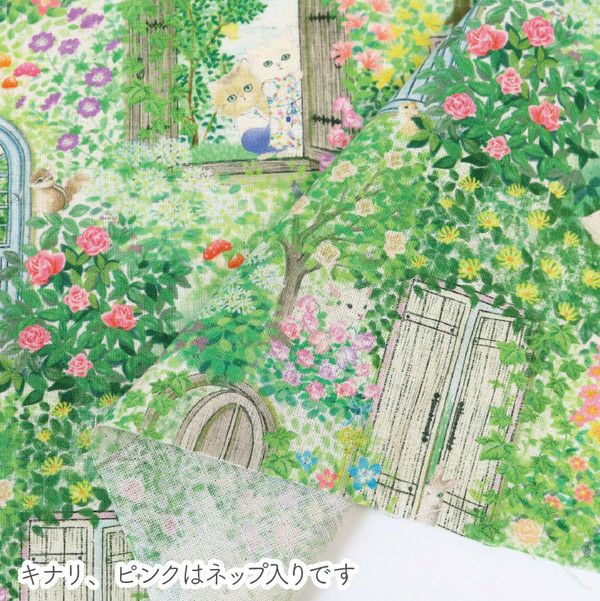 感謝価格　SALE ユキエモン　新作生地　人気　ハンドメイド yukiemonユキエモン「冬支度」 綿麻シーチング生地デジタルプリント