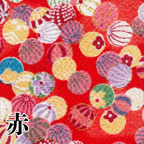 ちりめん 金彩 切り売り 約23×33cm カラフル小鞠 和手芸 ちりめん細工